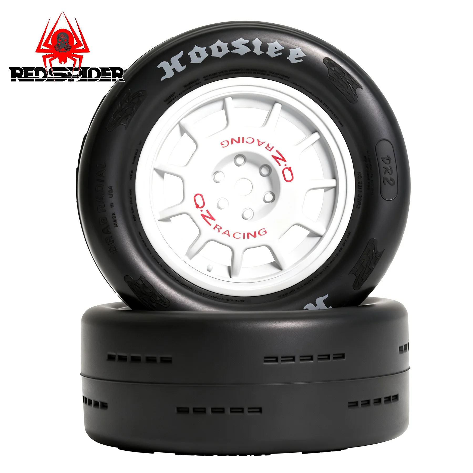 4-teilige RC-Rad- und Reifenkombination für 1/8 1/9 HPI WR8 und Carisma Rallye-Autos, passend für Ford GM Business-Modelle