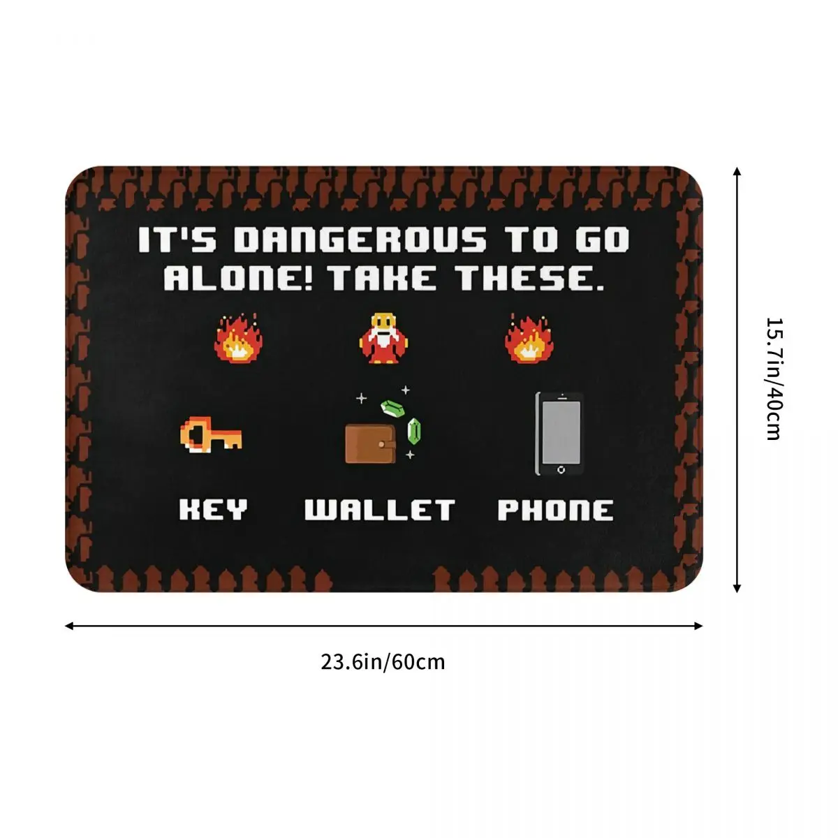 Welcome Anti-Slip Doormat Living Room Mat Dangerous To Go Alone Take 8bit Retro Floor Carpet Welcome Rug Bedroom Decorative