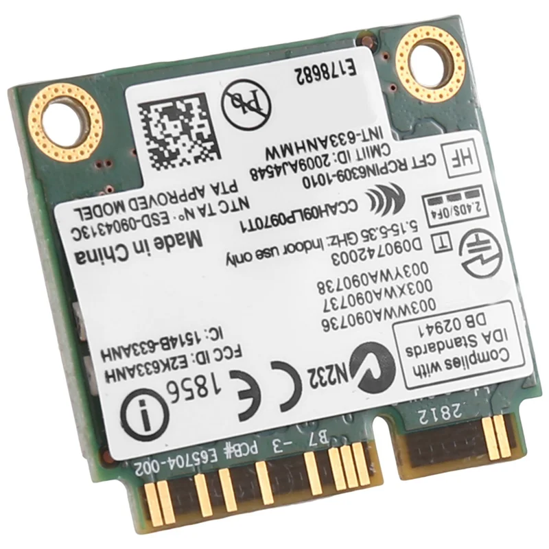 

AU61-6300AGN 633ANHMW Беспроводная Wi-Fi карта Mini Pcie Card 802.11A/G/N 2,4G + 5,0 ГГц для Lenovo Thinkpad T410 T420 T430 X220 Y460