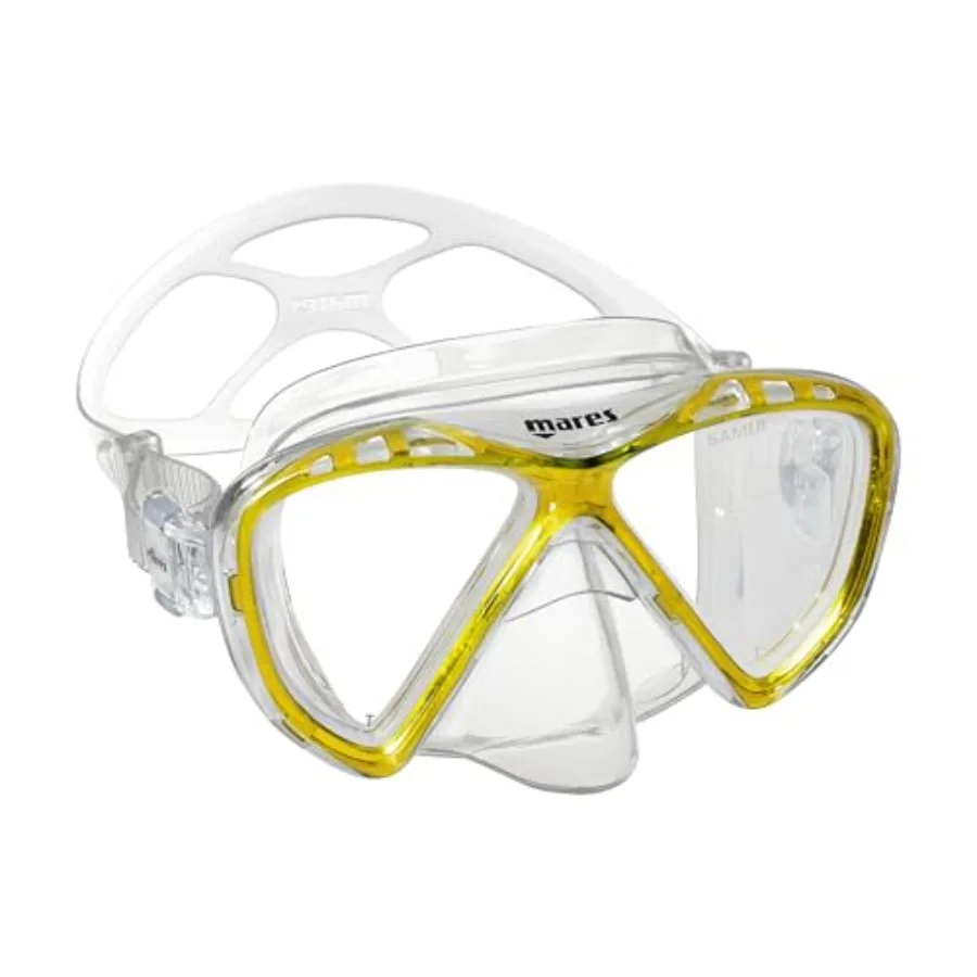 Adult Samui Mid Mask - Double Lens Dive Mask with Silicone Strap for Scuba Diving, Freediving, Snorkeling, Spearfishing