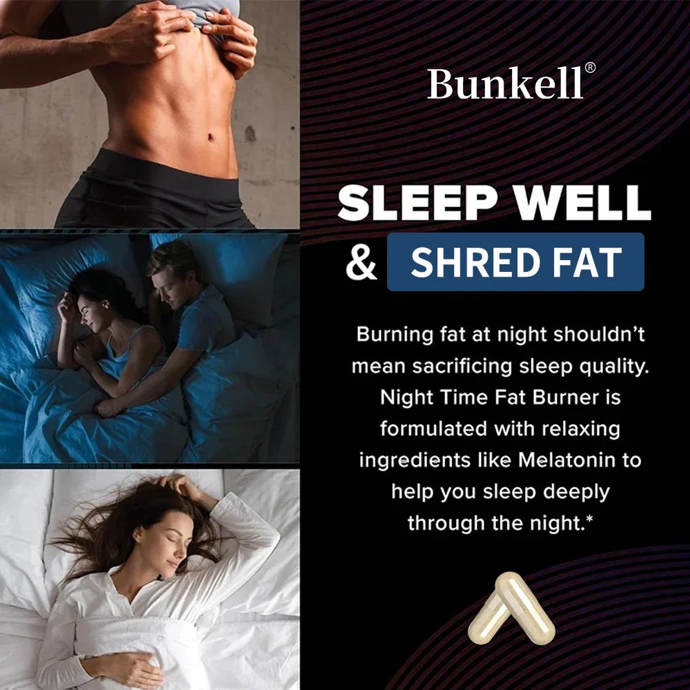 Night Fat Burner Sleep Aid Supplement - Promotes Restful Sleep - Image 2