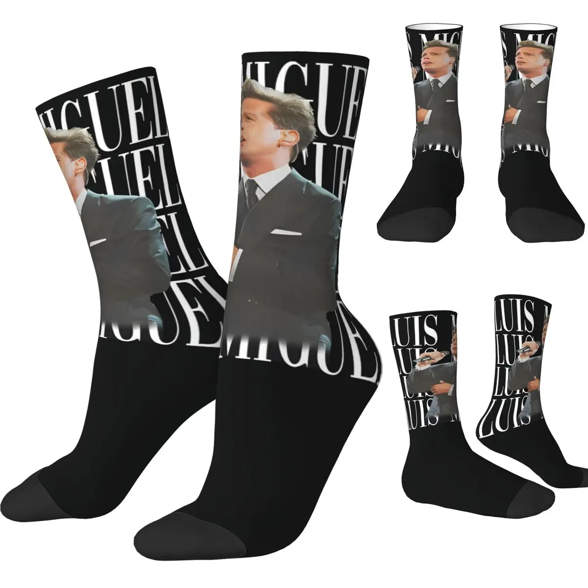 Singer Luis Miguel Stockings Tour 2024 Graphic Gothic Socks Autumn Non Skid Socks Unisex Men Running Sports Quality Socks