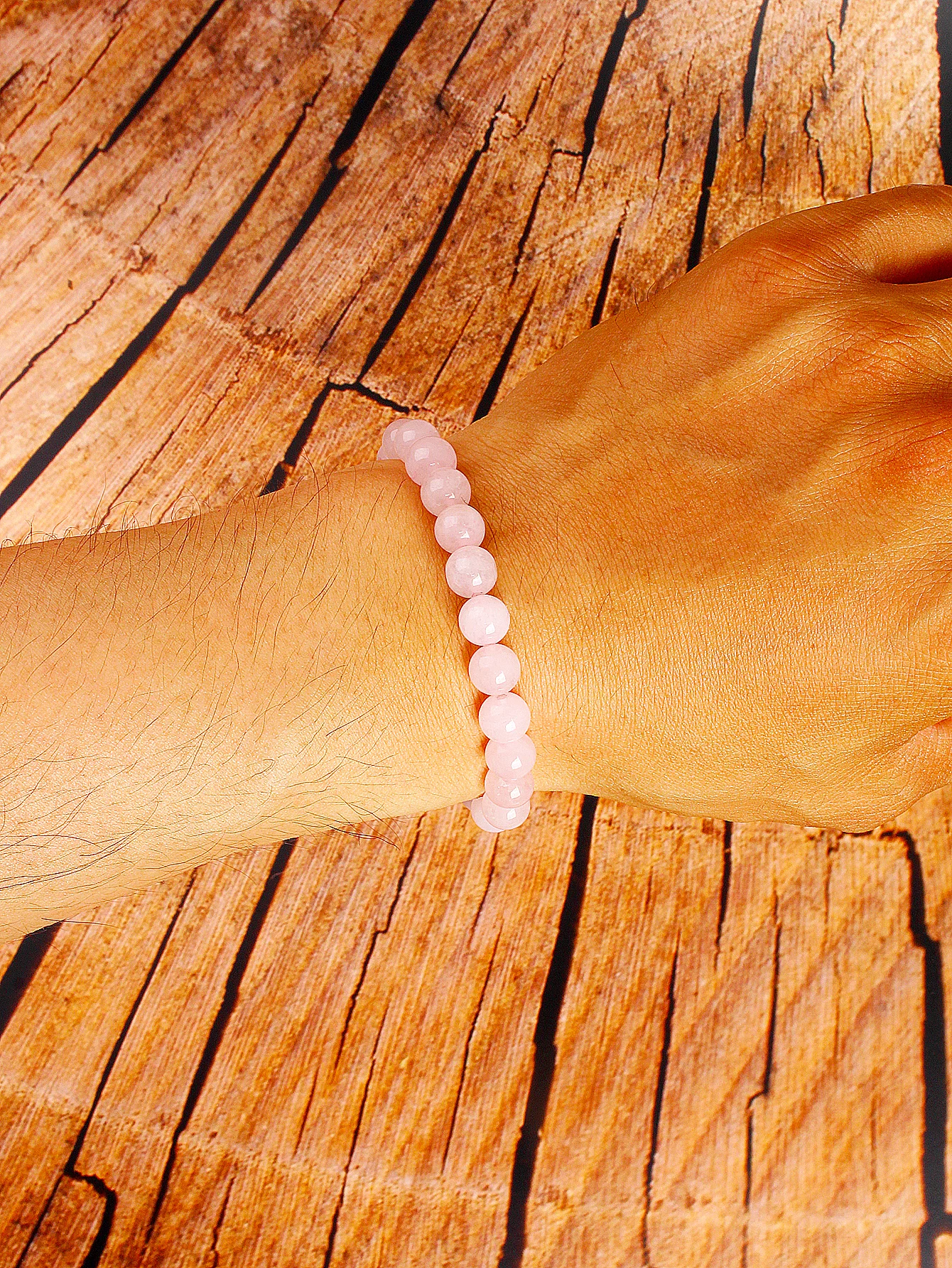정품 천연 로즈 쿼츠 스톤 비드 팔찌 사랑 하모니 정서 - Gemstone Bracelet Healing 리뷰 및 가격
