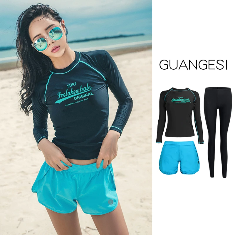 

Женский гидрокостюм с длинными рукавами и брюками для серфинга, быстросохнущий, термокостюм для прыжков с трамплинов, консервативный, корректирующий фигуру, в стиле русалки