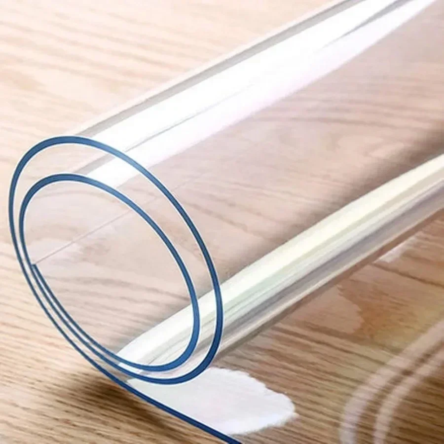 

Thickened 2.0 mm transparent PVC tablecloth waterproof table cover oil-proof kitchen table Cloth oversized soft glass floor mat