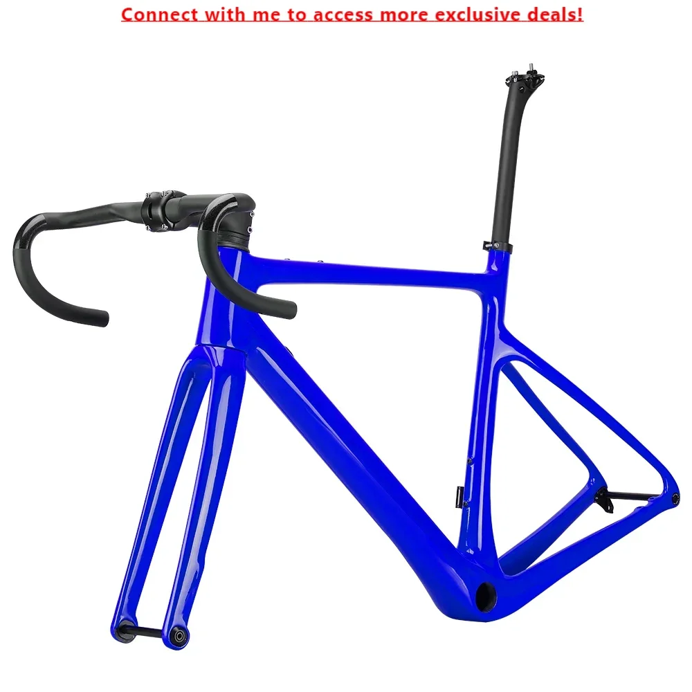 

AIRWOLF T1000 Max Tires 700*40c Disc Brake BB Right Road Bike Frame Carbon Gravel Bike Frameset Carbon Frame For Gravel Bicycle