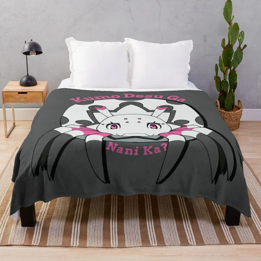 Kumo Desu Ga, Nani Ka (So I'm a Spider So What?) Throw Blanket funny gift Blankets For Sofas Blankets