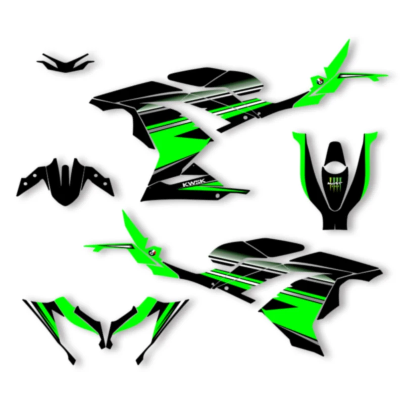

SPACE Custom Motorcycle Graphics For KAWASAKI 2015 2016 2017 2018 2019 2020 NINJA 250 300 Decal Stickers Kits 001