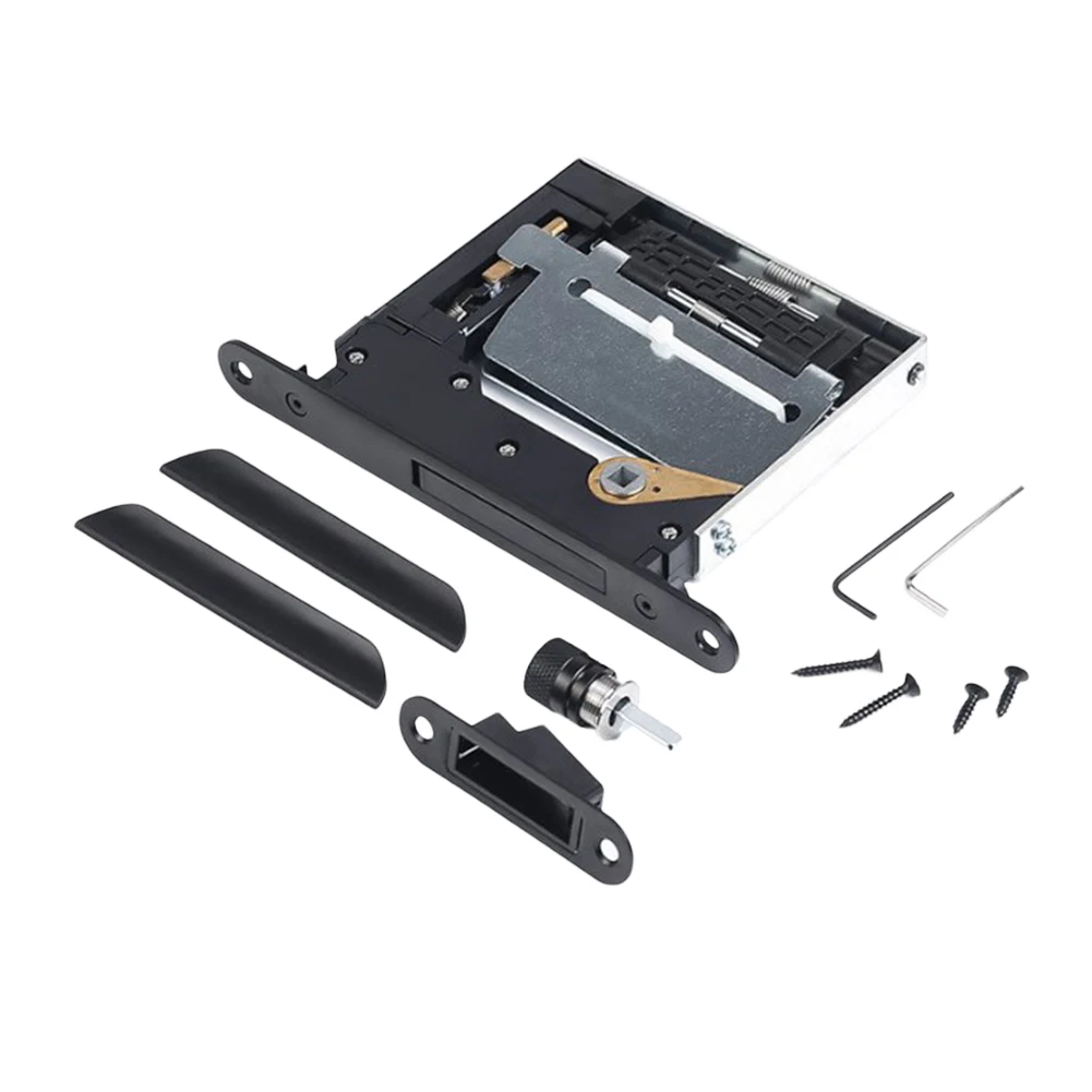 

Indoor invisible door lock with silent flat lock and antilock handle for bedroom doors providing secure and quiet operation