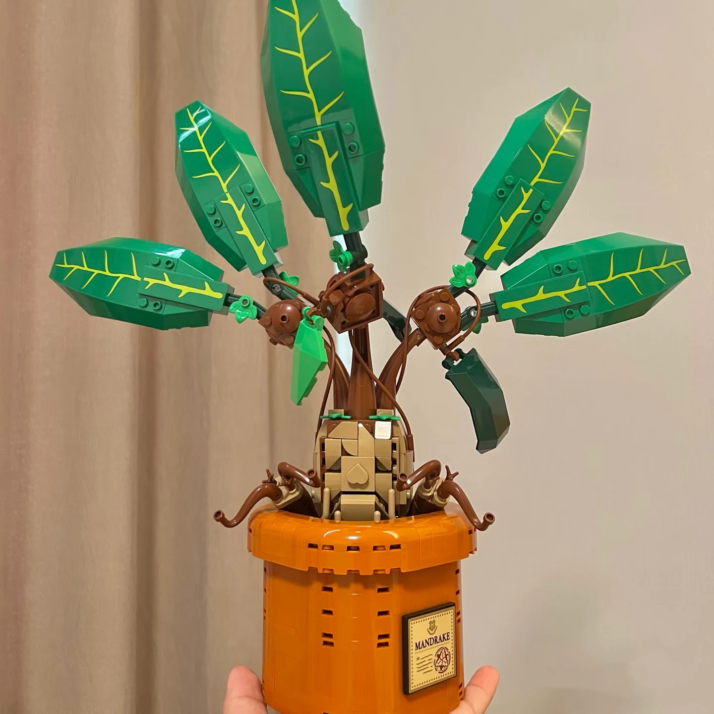 

НОВЫЕ строительные блоки для растений в стиле мандраке MOC, кирпичи из травы, сделай сам, сборочные модели, украшения, игрушки, подарки на день рождения для взрослых, 579 шт.