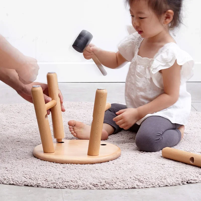 Petit tabouret en bois massif pour enfants, tabouret bas en bois de chêne, tabouret rond nordique, tabouret de salon, ménage