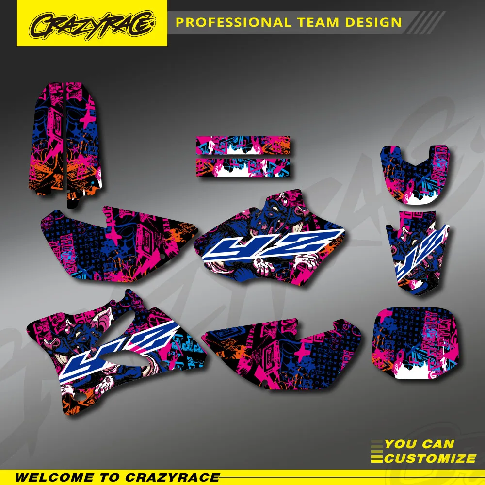 Motorcycle Graphics Decal Sticker Kit For YAMAHA YZ85 YZ 85 2002-2014 2013 2012 2011 2010 2009 2008 2007 2006 YZ-85 Custom Gift