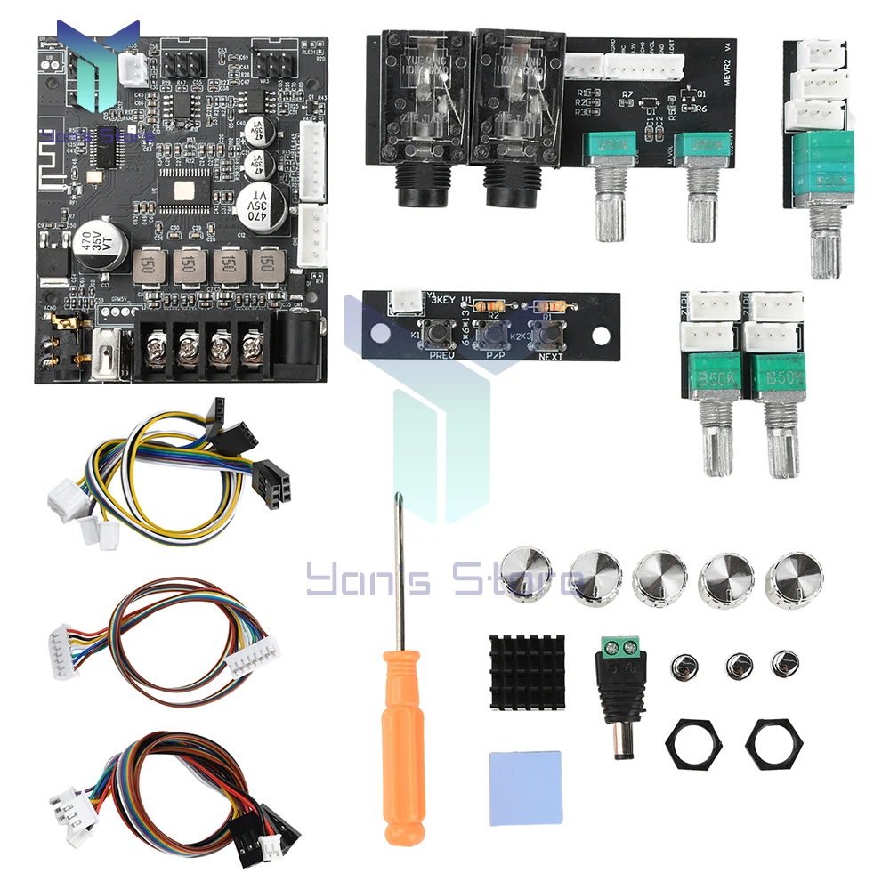 DC 12-24V 502T Microfono cablato Sistema audio Modulo scheda amplificatore Bluetooth TPA3116D2 Doppio canale 50W x 2