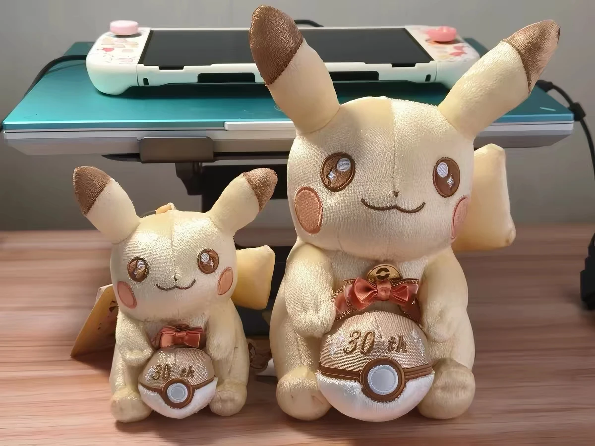 pokemon-plush-toy-30th-anniversary-celebration-pikachu-model-doll-gift-12cm-and-18cm-children's-holiday-gift-for-friends