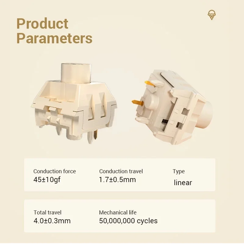 1/3/5 шт. Kailh Box, клавиатурный переключатель для мороженого PRO и Pro Max, полное POM, направляющая колонна, 5-контактный механический переключатель клавиатуры