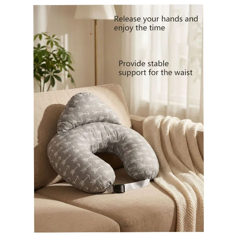 U-Shaped Nursing Pillow  Adjustable Buckle Multifunctional Breastfeeding Pillow for Pregnancy  Bottle Feeding
