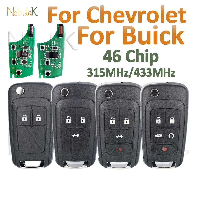 

Car Remote Key For Chevrolet Cruze Spark Malibu Aveo Sail Trax Volt Orlando Camaro Sonic Equinox for Buick Encore 46 Chip Fob