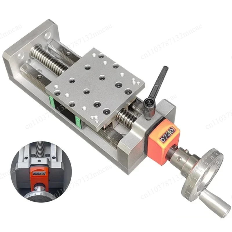 XY Axis Cross Linear Guide Screw Module with Handwheel & Displacement Sensor Machine Tool Digital Display Guide Rail Slide