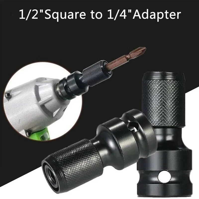Imagem -02 - Hex Ratchet Soquete Adapter Grupo Drive Converter Tool Bits de Perfuração 12 1drive para 14 Chave de Impacto 14 Spanner
