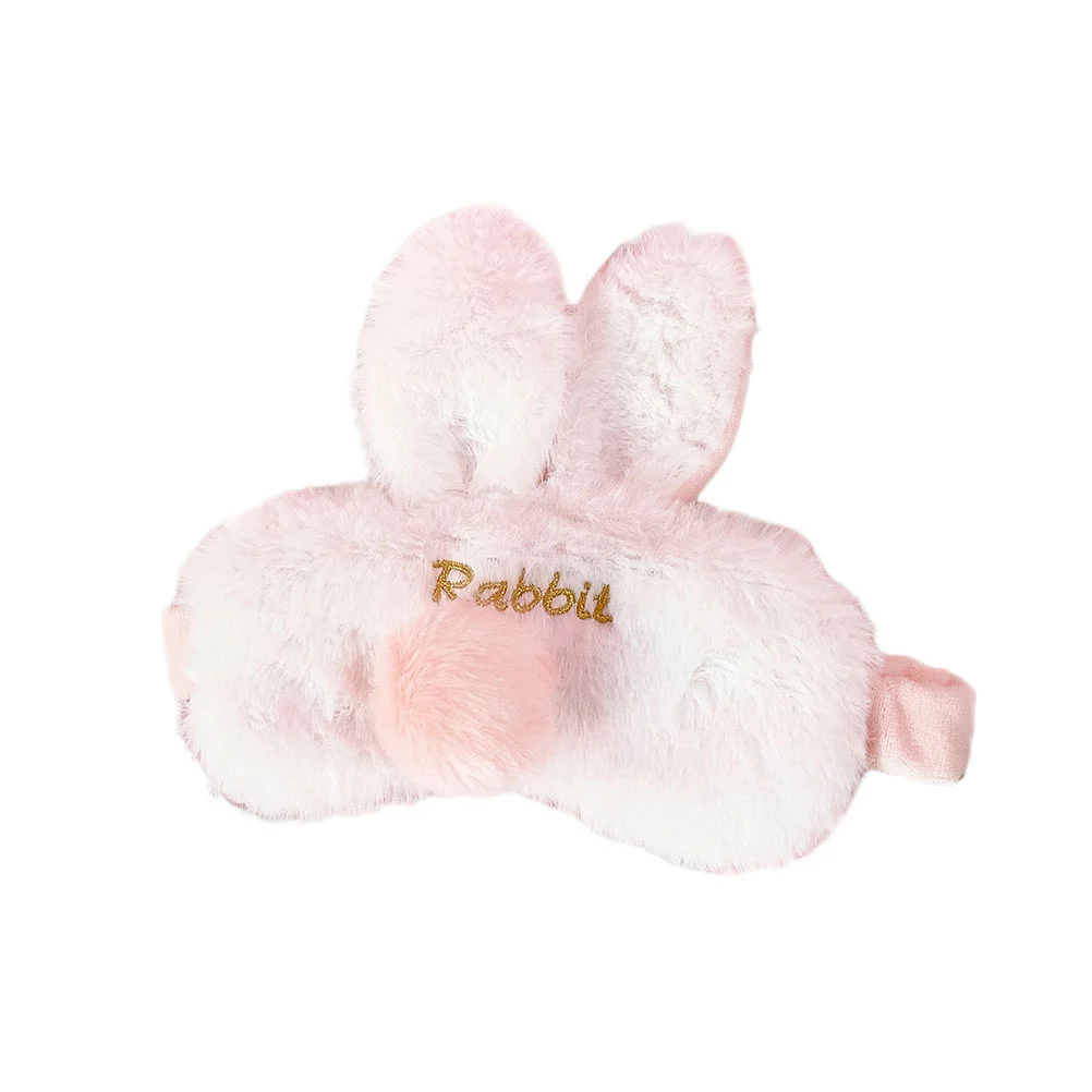 

1Pcs Comfortable Sleeping Mask Stereo Rabbit Ear Shaped Mask Adorable Cure Plush Eye Patch Eye Mask Shading Eyepatch