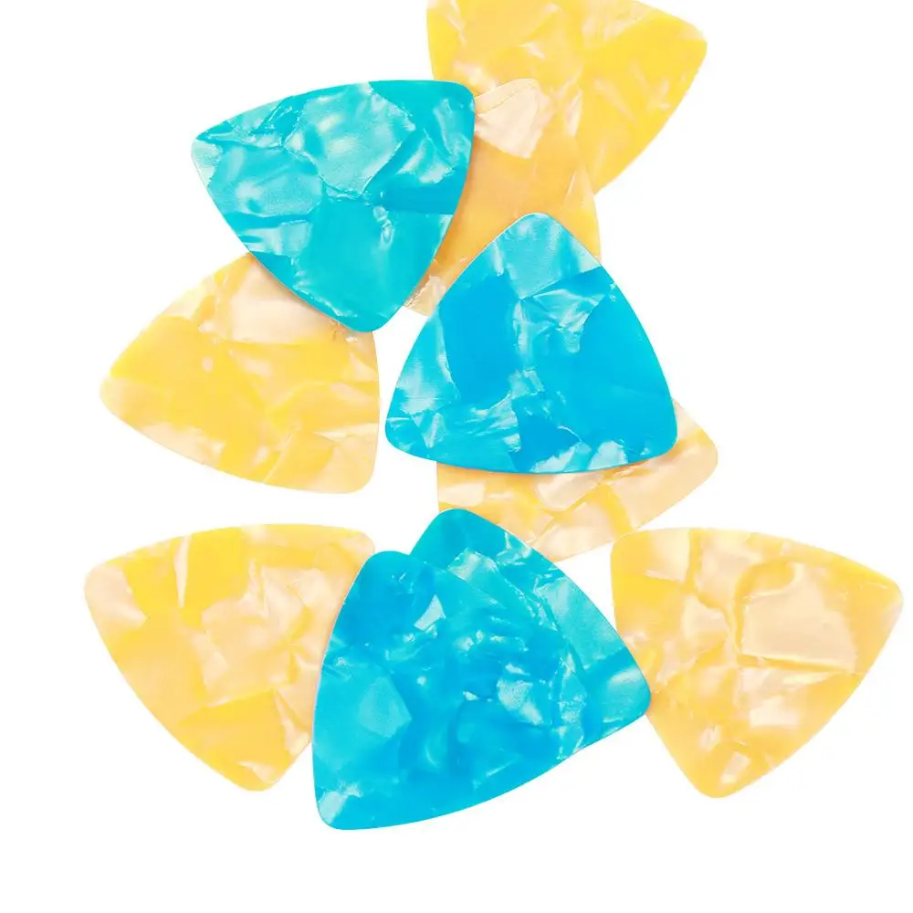 Ukulele triângulo instrumentos 0.46mm acessórios de guitarra palheta palheta celulóide