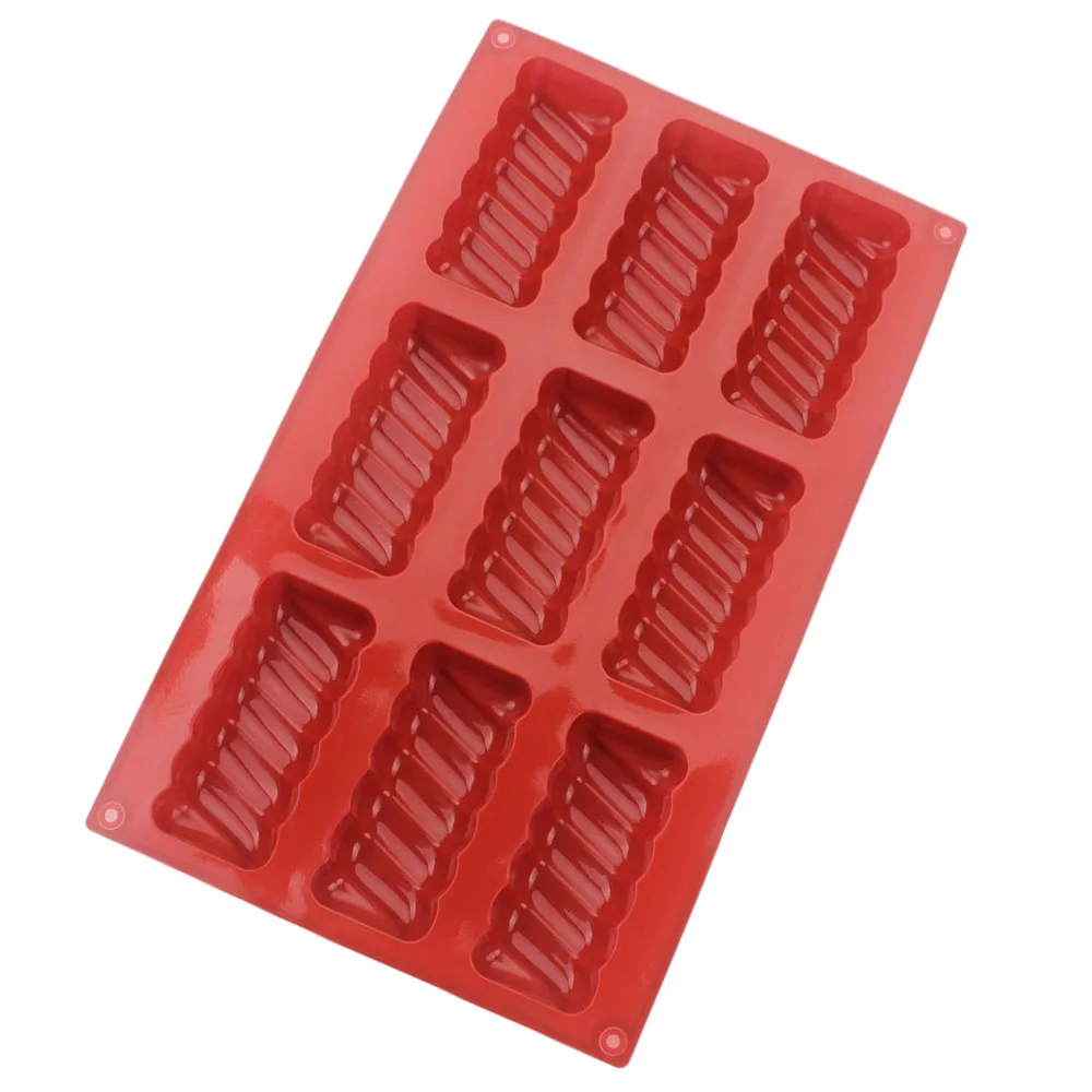 9 Holes Thread Silicone Chocolate Bar Mold Long Strip Mousse Dessert Biscuit Baking Mould Silicone Pastry Ice Grid Baking Tools