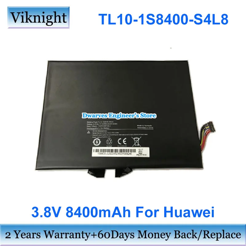 

Genuine 3.8V 8400mAh 31.92Wh Battery TL10-1S8400-S4L8 1ICP458145-2 for Huawei HONOR 9 TL10IE2 Tablet Laptop Batteries