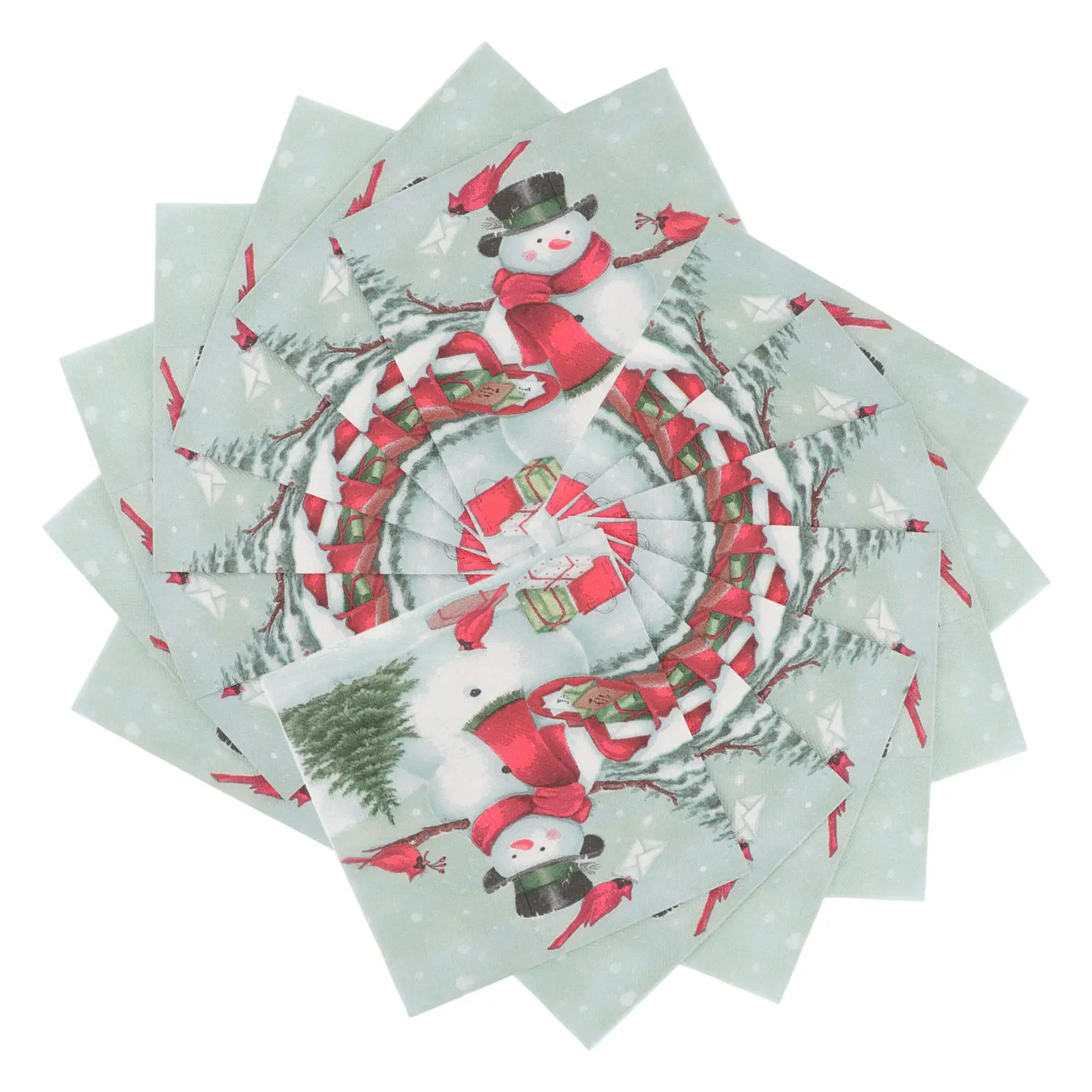 

100pcs Christmas Napkins Beautiful Supplies Xmas Decorations Tissue Restaurant Holiday Celebrations