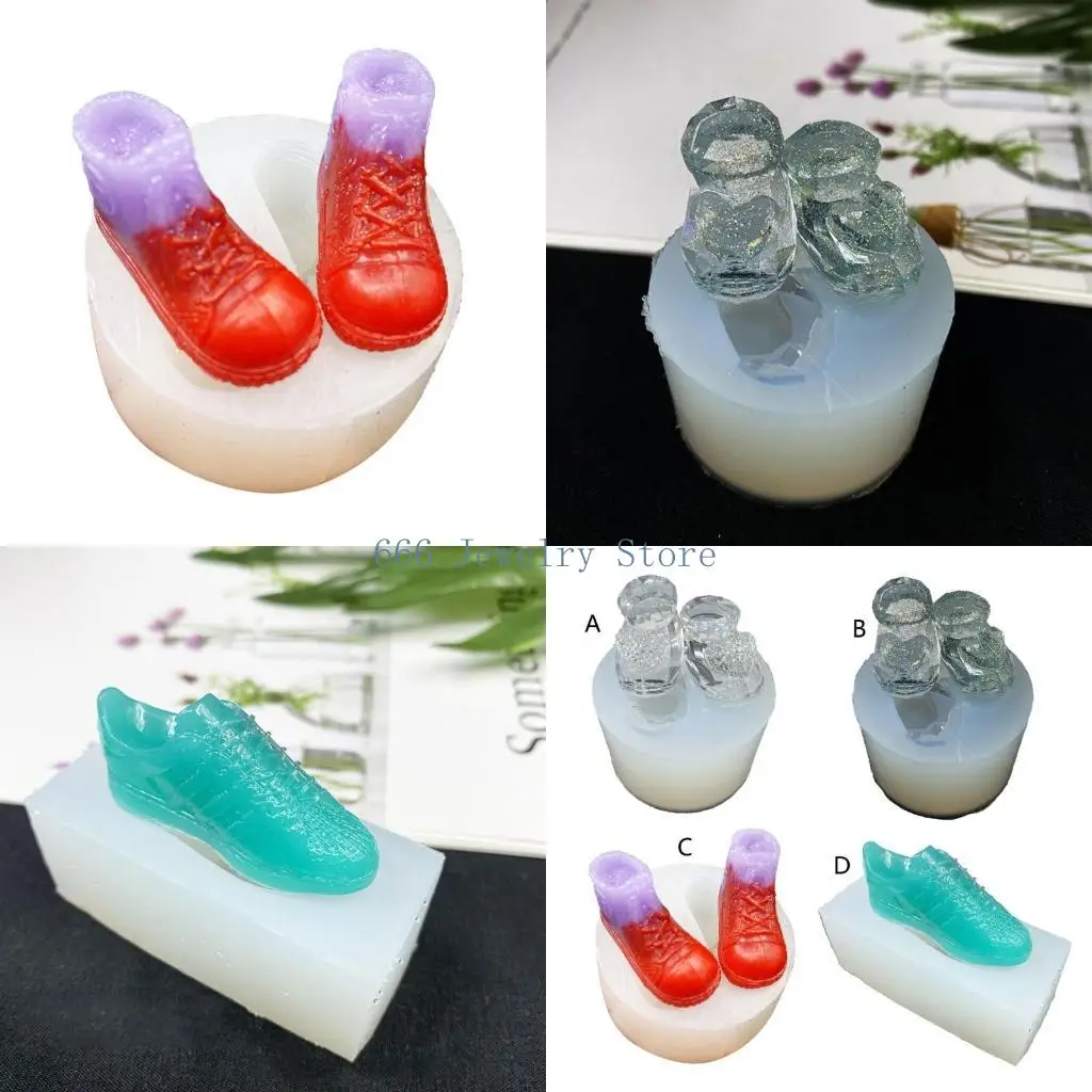 F2TD Shoes Earrings Silicone Decorative Pendant Mold Handmade Epoxy Mold