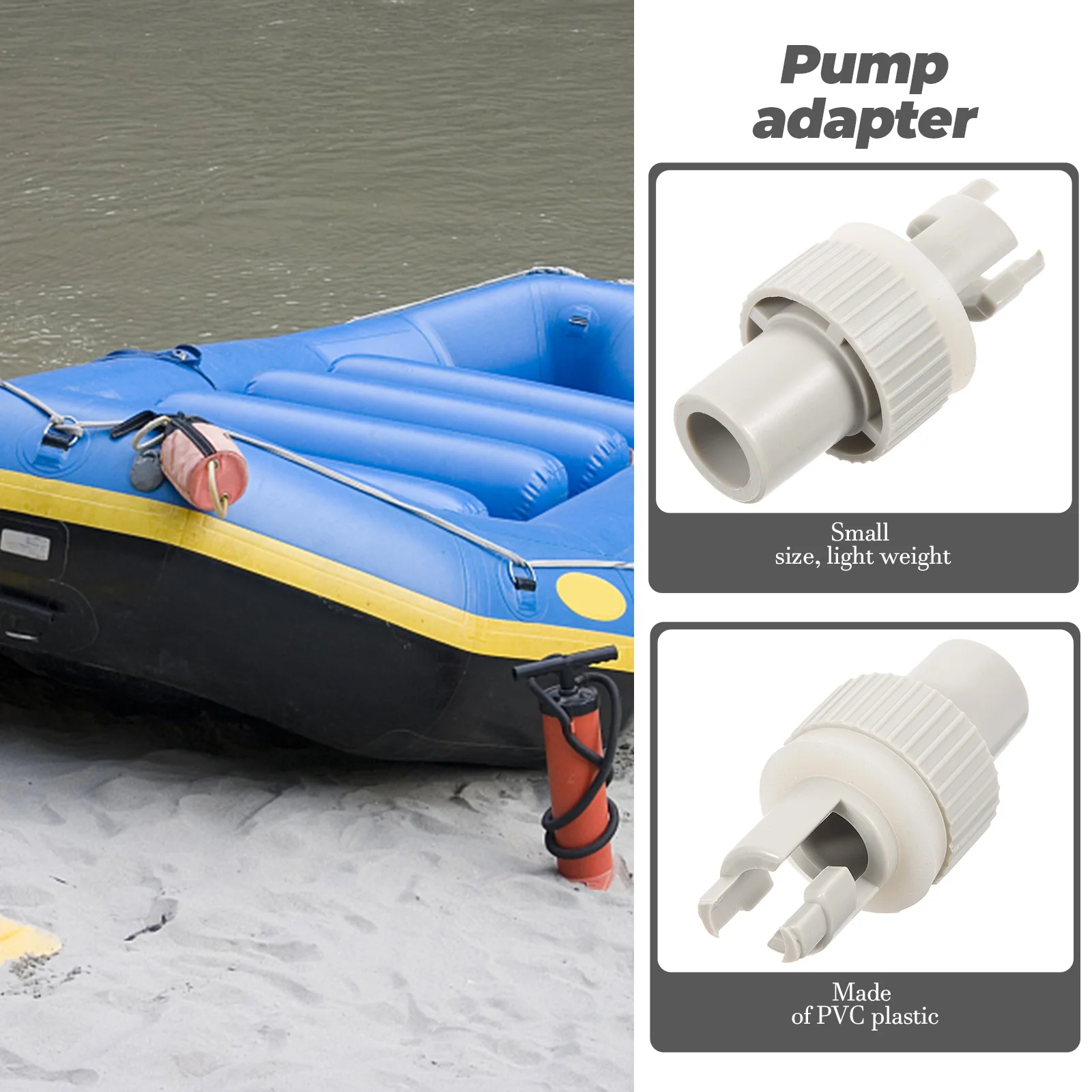 

3 Pcs Paddle Air Valve Connector Travel Stand up Board Pump Inflatable Pool Adapter