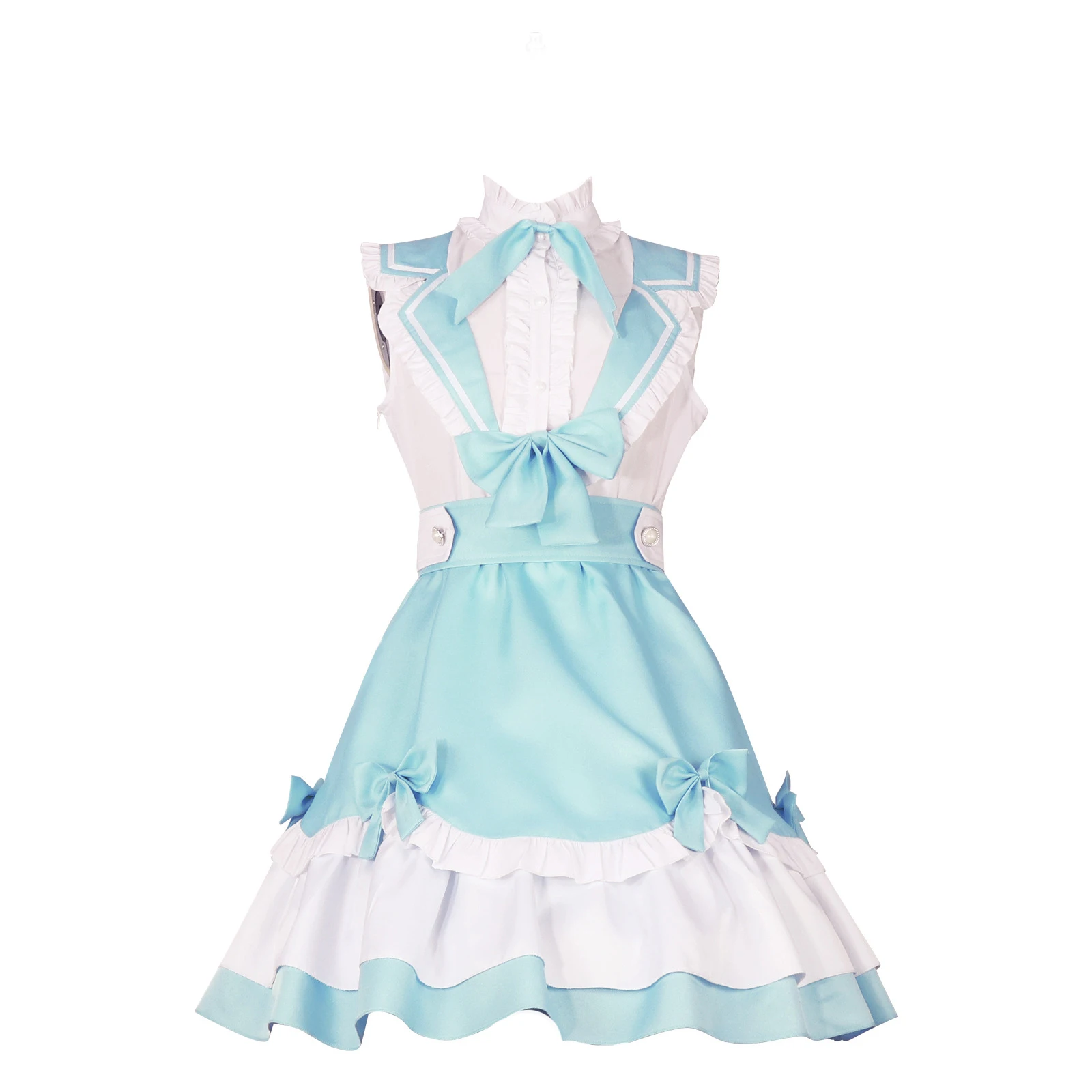 

Синий костюм для косплея на Хэллоуин 16-летия - милый и сладкий.