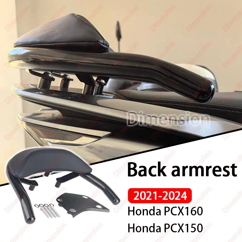 NEW For Honda PCX160 PCX 160 Motorcycle Black Rear Passenger Seat Tailstock Backrest Back Rest Cushion Pad