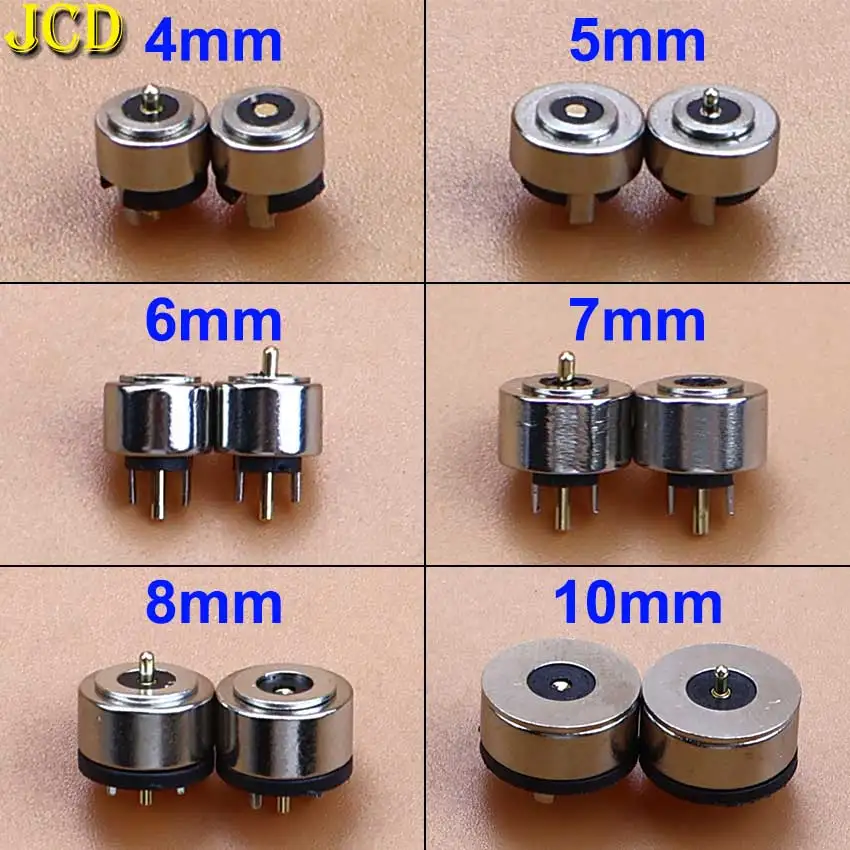 Conector Magnético Pogo Pin con Resorte JCD de 4mm, 5mm, 6mm, 7mm, 8mm, 10mm, 2A, Macho y Hembra, Sonda de Carga de Corriente Continua, Conector Magnético