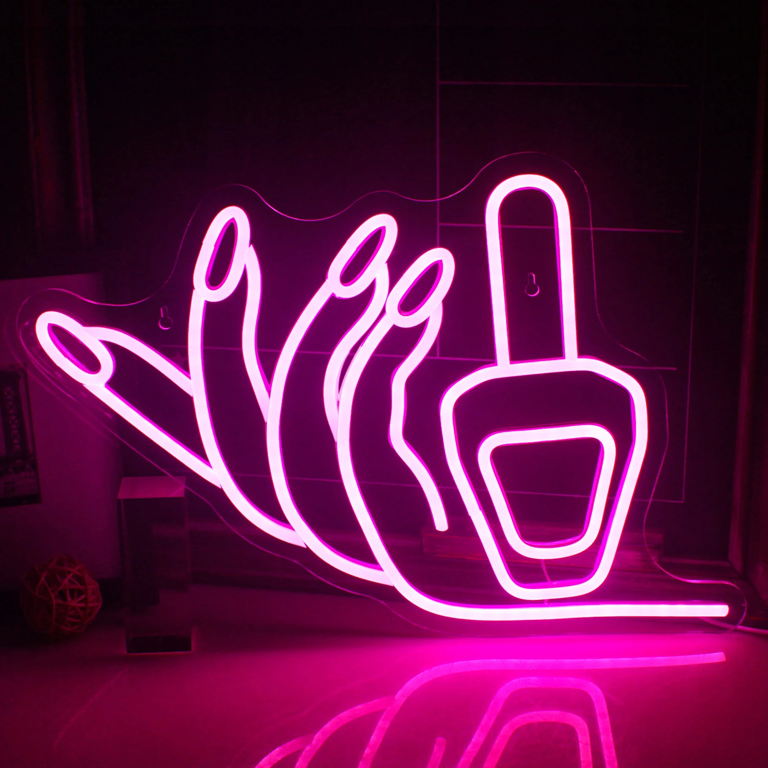 

Nail Neon Sign Pink Nails Salon Neon Wall Decor for Bedroom Home Beauty Room Girly Room Nails Salon Shop Lady Party Neon