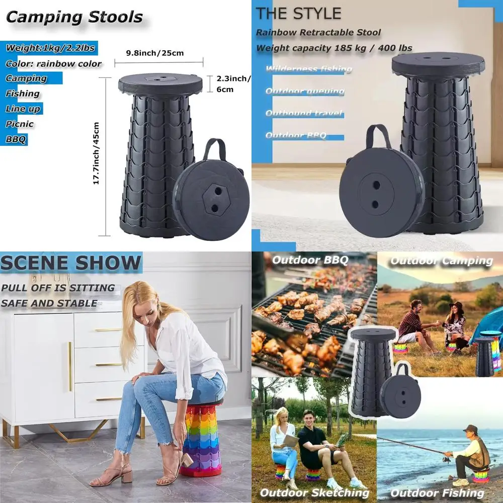 

Улучшенный складной стул для отдыха на природе, кемпинга, путешествий и ожидания – легкий, портативный, выпуск 2023 года