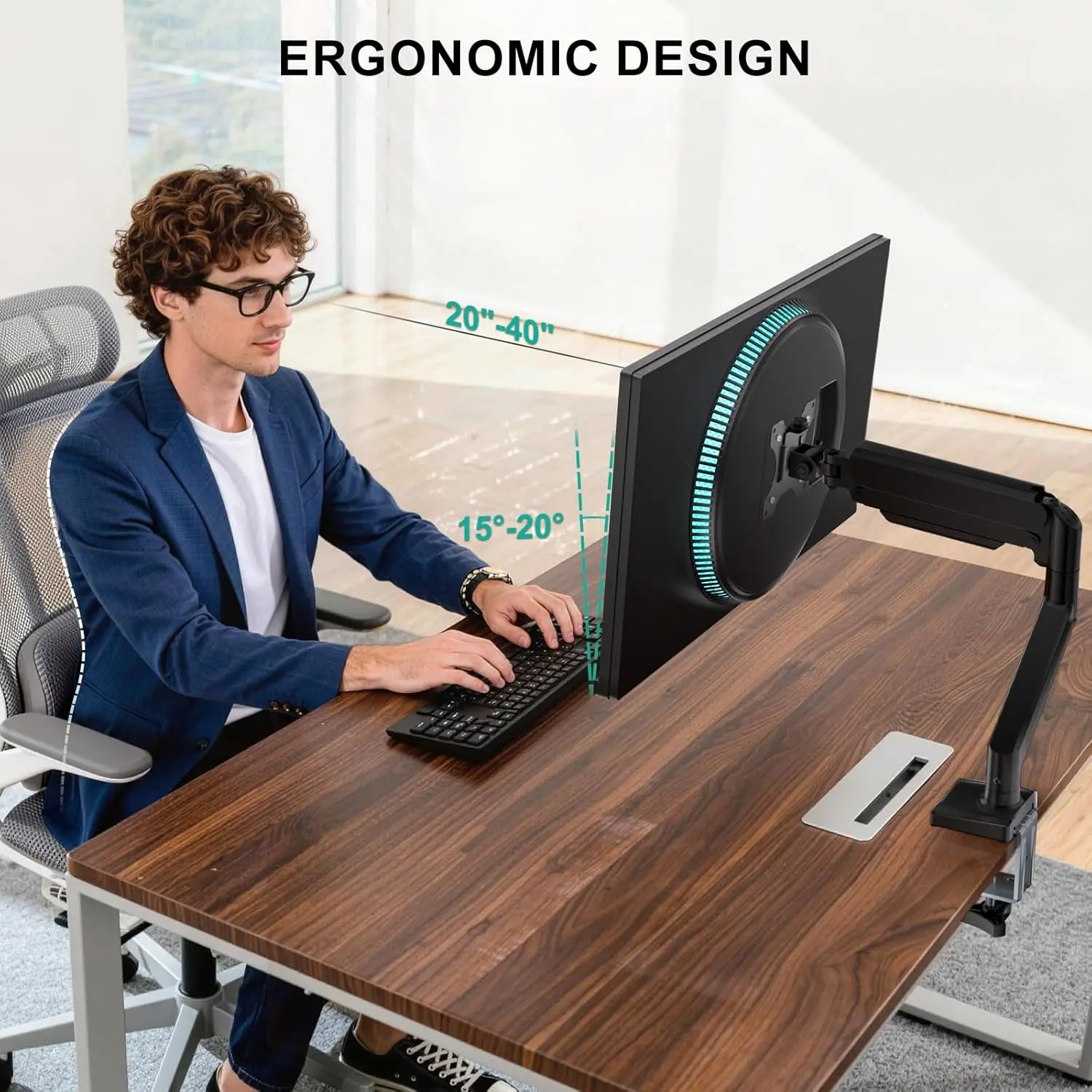 1Pc Desktop Mount Monitor Stand Arm For Better Ergonomics