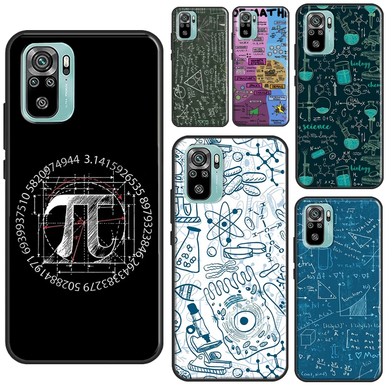 Symbol Math Science Physics Formulas Case For Xiaomi Redmi Note 12 Pro 8 9 10 11 Pro 9S 10S 11S 12S Redmi 12C 10C 9C 10A Cover