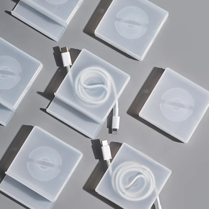 1 pièce Organisateur de câbles transparent portable, gestion des câbles USB, enrouleur de câbles, protection de cordon de chargeur
