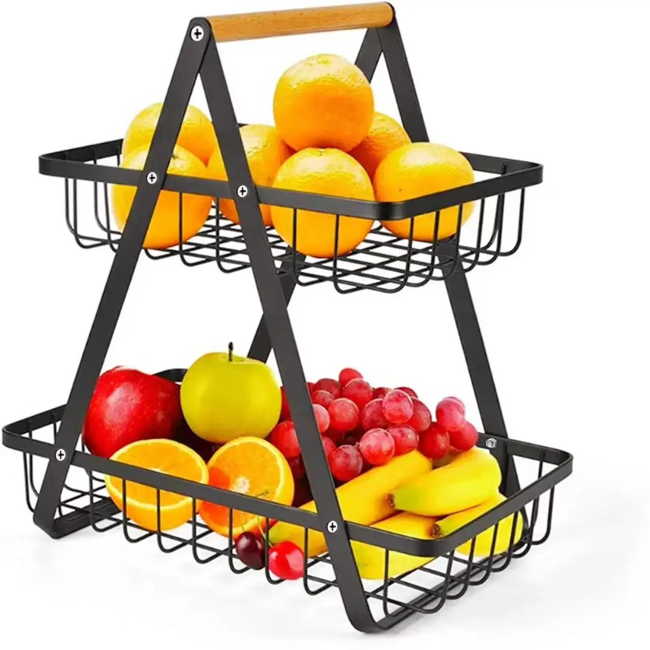 3Tier Countertop Fruit Basket,Portable Fruit Bowle Basket for Kitchen Organizer Storage & Fruits Vegetable Bread Snacks Basket