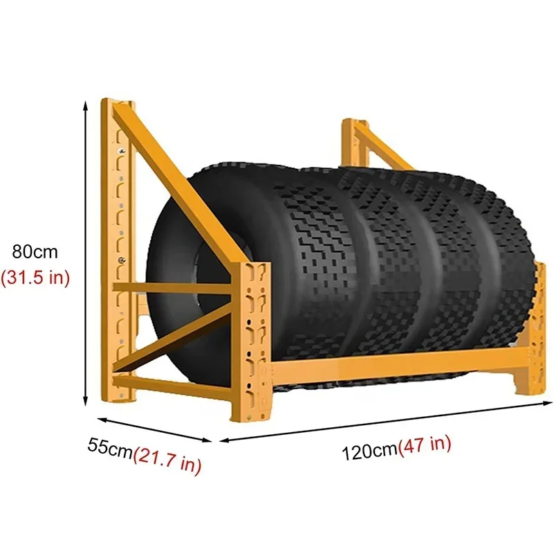 

Tyre Display Storage Holder Wall Mount Garage Storage Rack for Workshop Auto Repair Shop