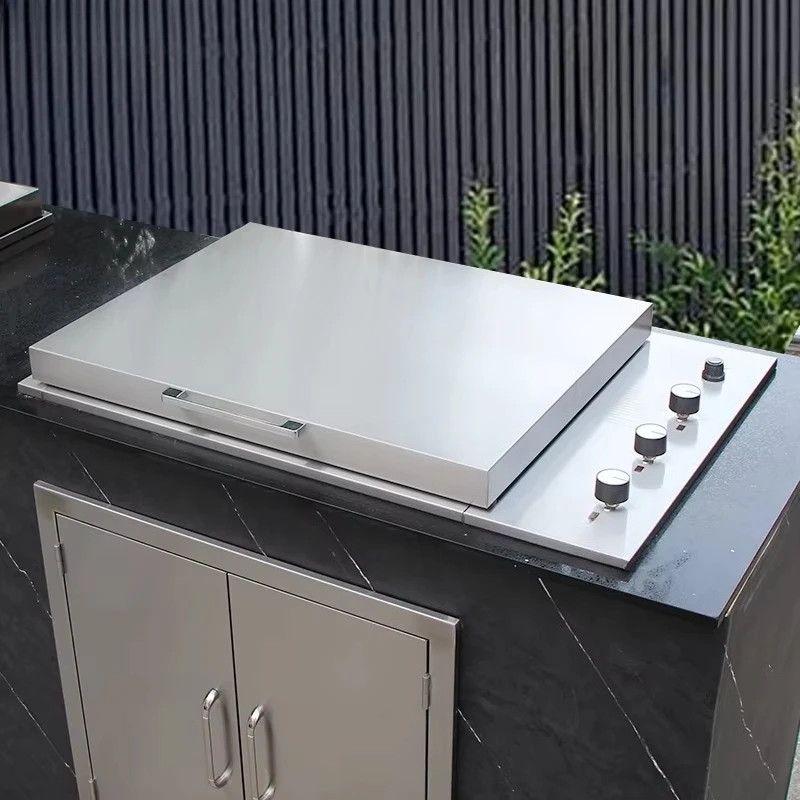 Built-In Stainless Steel Gas BBQ Grill with Digital Timer Control and Oxygen Depletion Safety Device 4 Burner for Outdoor Use