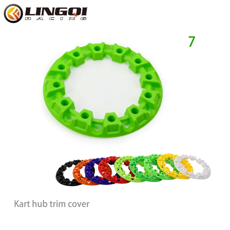 LINGQI RACING 7 Inch Hub Trim Cover Wheel Protection Rim Cap Plastic Tires For Four Wheeled Vehicle ATV Dune Buggy Accessories