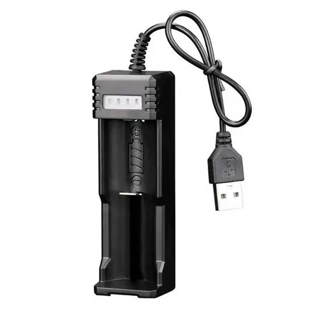 Single Dual Slot USB Smart Battery Charger for 14500 18500 26650 3 7V Lithium Batteries with Intelligent IC Control