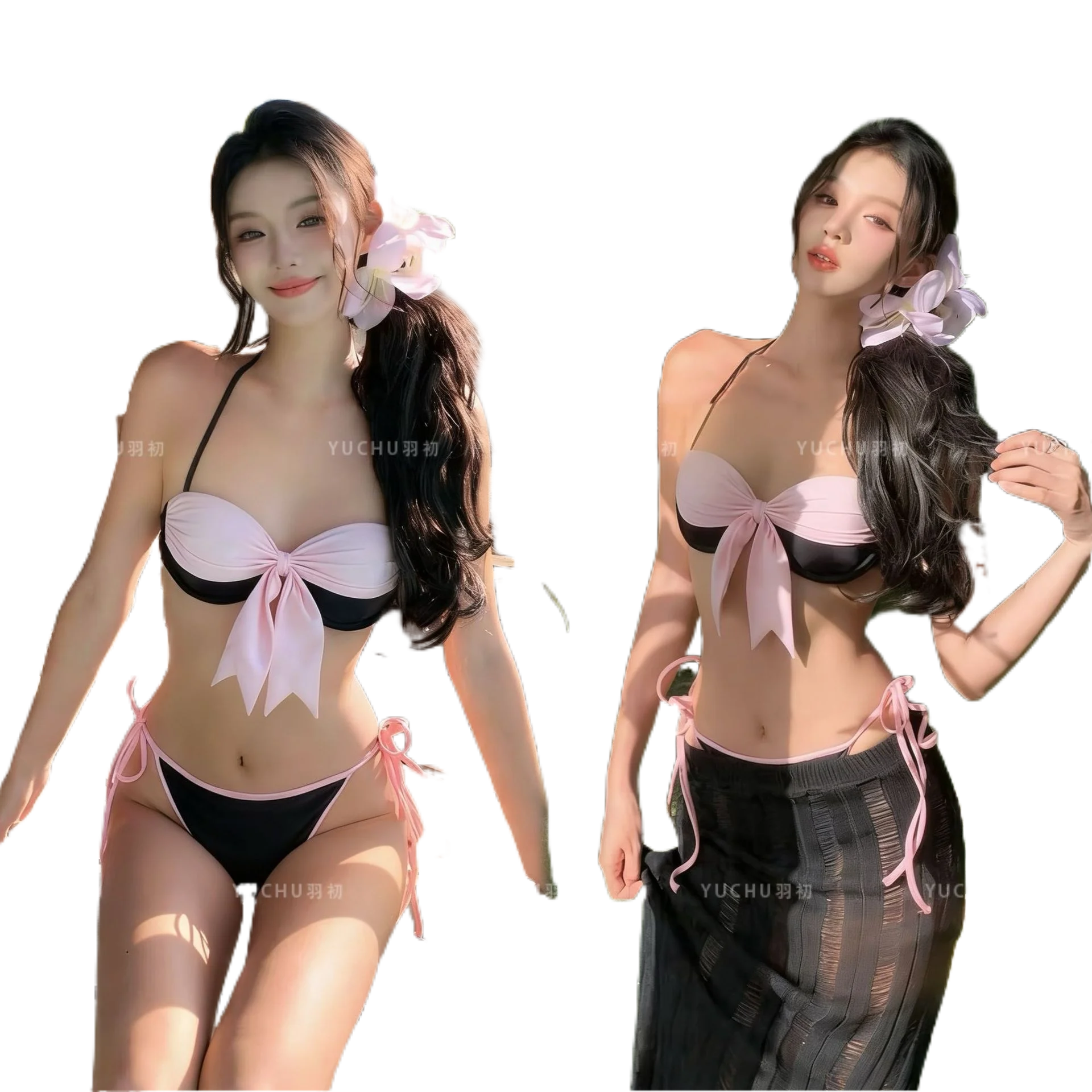 

Women's Viral Style Push Up Bikini Set - Underwire Padded Swimsuit for Small Bust Slimming Beach Vacation