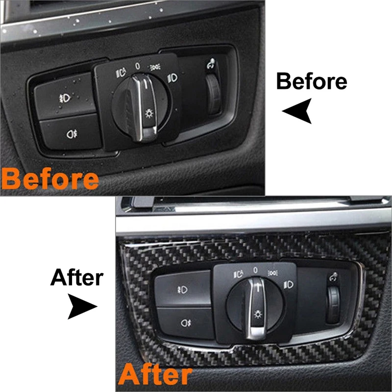 إطار مفتاح المصباح الأمامي للسيارة ، حافة الغطاء الداخلي ، ألياف الكربون ، بي مي دبليو F30 ، F31 ، F32 ، F33 ، F34 ، 3 سلاسل ، 328I ، 325I ،-ks