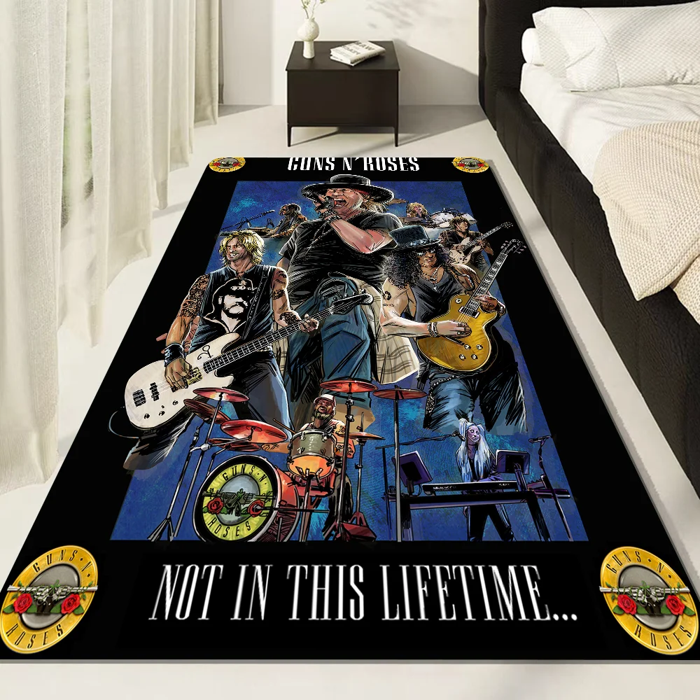 Rock Band Guns N Roses Room Mats antiscivolo assorbe l\'acqua cuscino a striscia lunga tappetino Bedroon tappeti per la casa