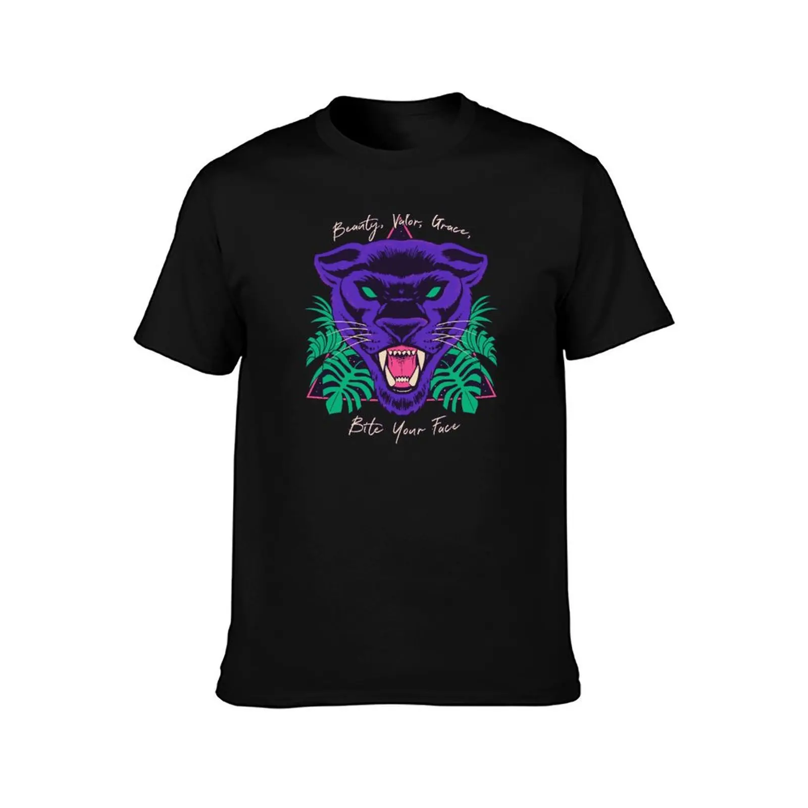 Beauty, Valor, Grace, Bite Your Face T-Shirt man t shirts cotton T-Shirt