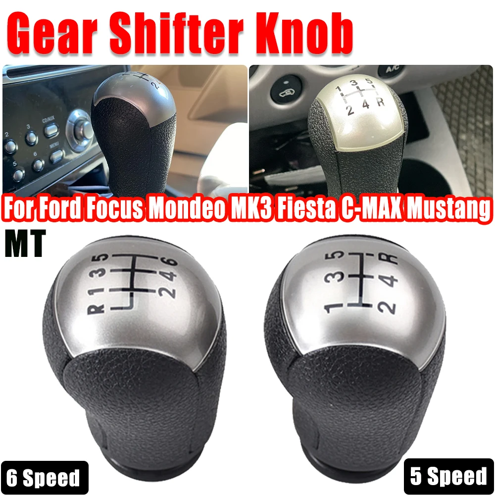 Gear Shift Knob Stick Shifter Lever Pen Hdandle Replacement For Ford Focus II MK2 C-Max Mondeo MK3 Mustang Transit Parts