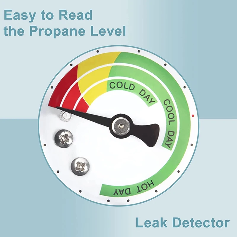 Universal Propane Tank Gauge, QCC1 / Type 1 Connection, Fit For Flame King 5-40 Pound Steel Propane Cylinder