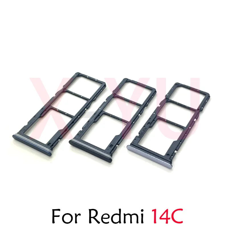 10 قطعة لـ Xiaomi Redmi 14C Sim & SD بطاقة حامل صينية فتحة محول استبدال الجزء